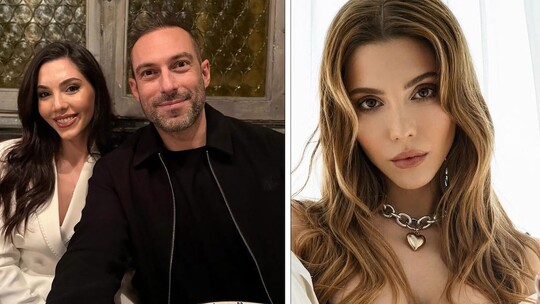 Allan Hakko ile oyuncu Pelin Uluksar, Tarabya'da bir balıkçıda arkadaşlarıyla...