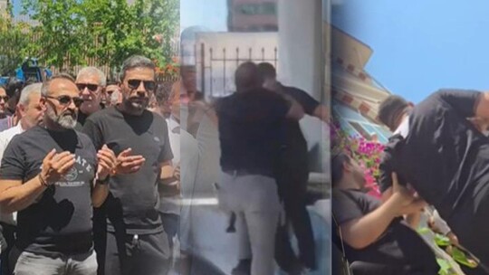 Dilan Polat'ın koruması ve Engin Polat'ın kuzeni Can Polat'ın cenaze töreninde...