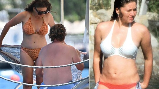Nurgül Yeşilçay, sevgilisi Necati Kocabay ile Marmaris'te tatil yaparken magazin...