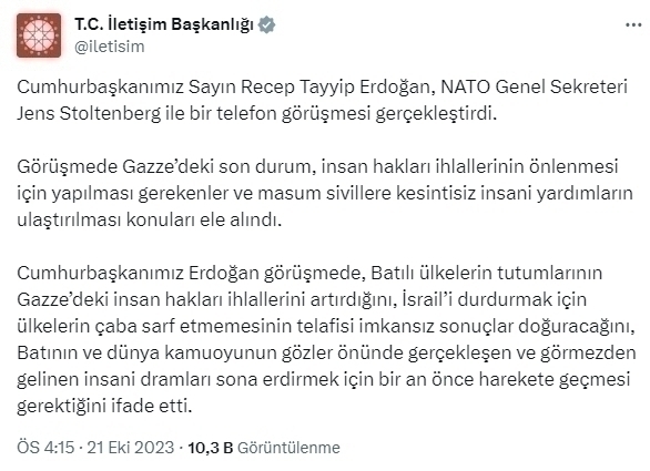 Erdoğan, Gazze İçin Harekete Geçti! Dünya Liderleriyle Görüşüyor...