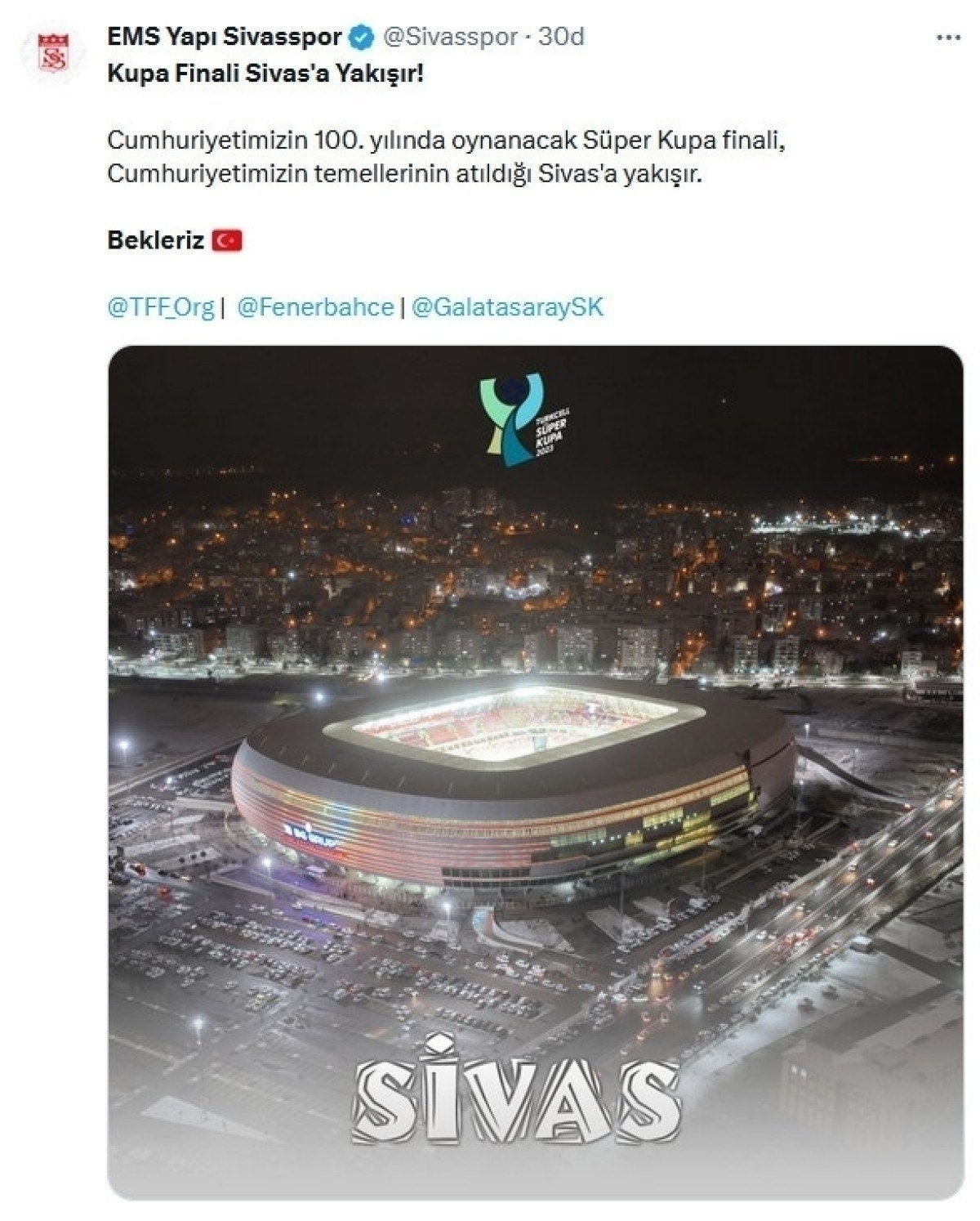 Beşiktaş, Süper Kupa Maçı İçin Dolmabahçe'ye Davet Etti!