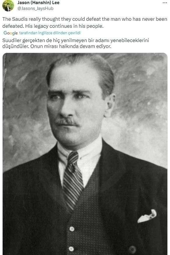 Güney Koreli Gazeteci: Fenerbahçe'nin Yenilmez Adamı Atatürk Suudileri Şaşırttı!