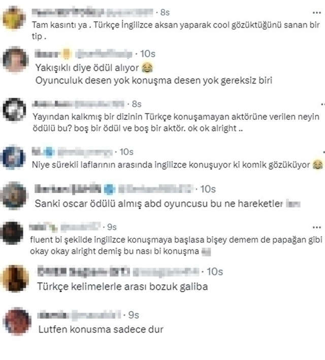 Kerem Bürsin, Altın Kelebek Ödüllerinde Türkçe Ve İngilizceyi Karıştırınca Konuşamadı!