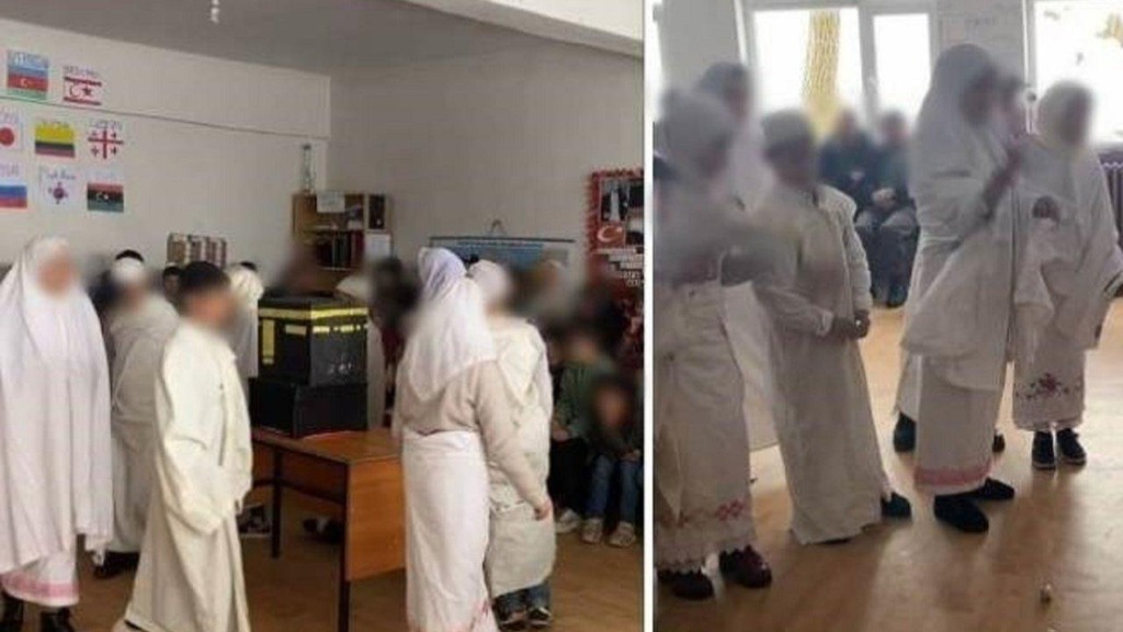 Bitlis'te Okulda Şeytan Taşlama Provası Yapıldı!